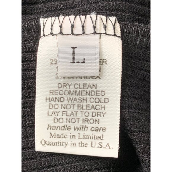 Rare Michael Lauren Santos Black Long Sleeve Drop Shoulder Sweater L RDD10470 - Picture 5 of 10